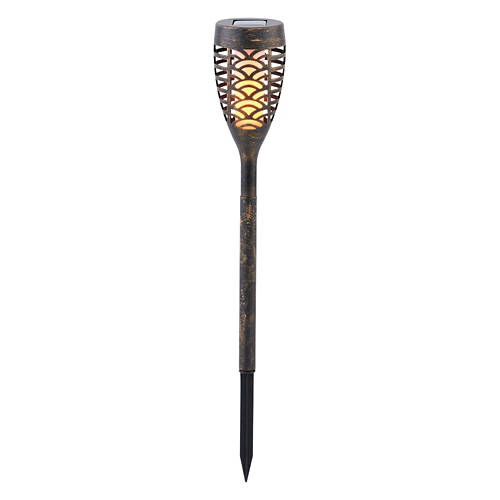 5pk Solar Flame Stake - Bronze