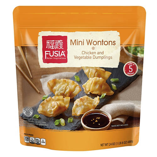 Mini Wonton - Chicken & Vegetable Dumplings, 24 oz