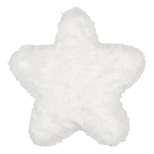 White Fur Star Americana Pillow