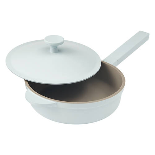 8" Blue Mini Cast Aluminum Pan with Lid Product Image Front shot 01