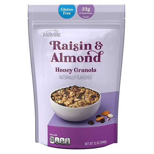 Gluten Free Raisin & Almond Honey Flavored Granola, 12 oz Product Image Front shot 01