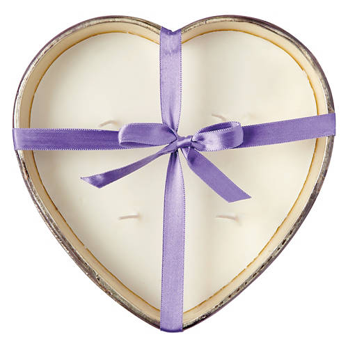 Lavender Heart Shaped Candle - The Valentino