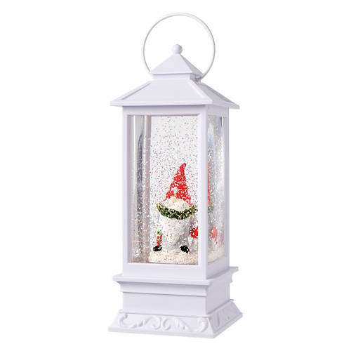 LED Swirling Glitter Lantern - Gnome