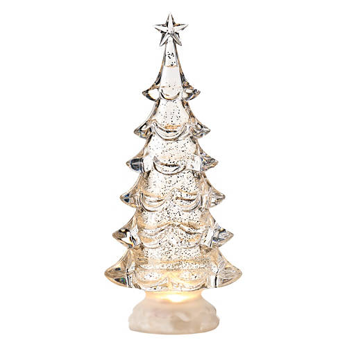 12" Tall LED Holiday Figurine - Warm Light Tree