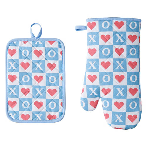 Potholder & Oven Mitt Set - XOXO