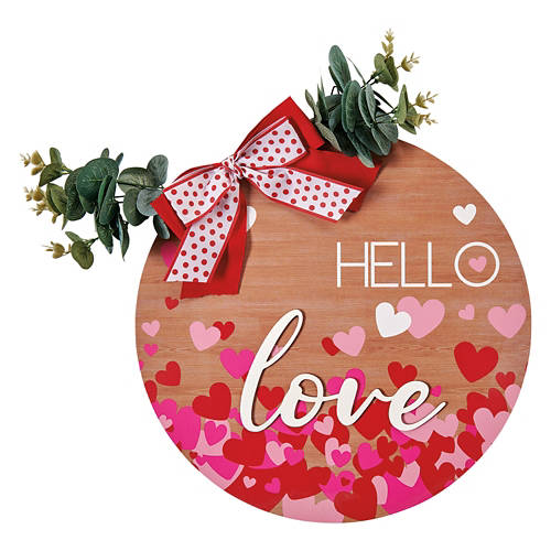 Valentine's Day Circle Sign - Hello Love