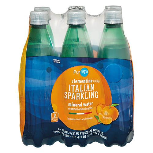 Clementine Flavored Italian Sparkling Mineral Water  - 6 pack, 16.9 fl oz