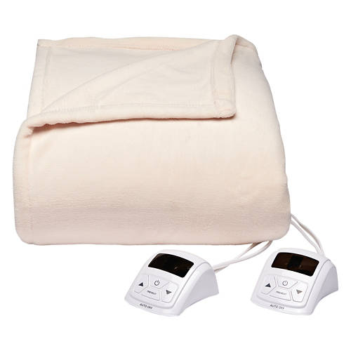 84” x 90” Queen Size Heated Blanket, Cream