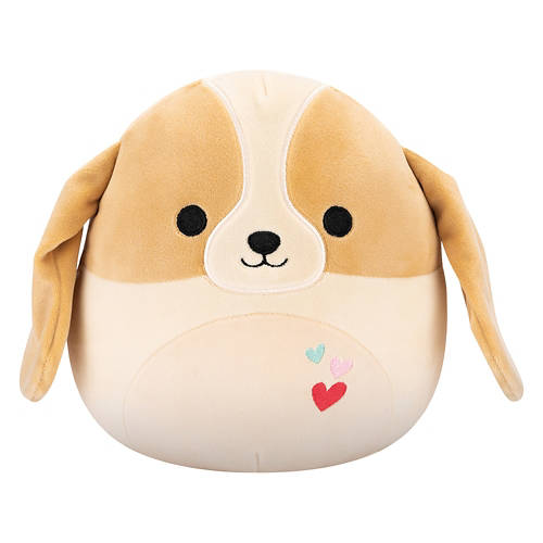 8" Valentine Supersoft Basset Hound Shaped Squishmallow