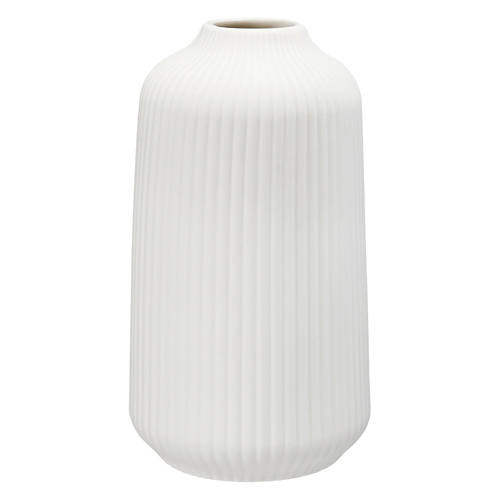 Textured Ceramic Vase - Fluted Cylinder