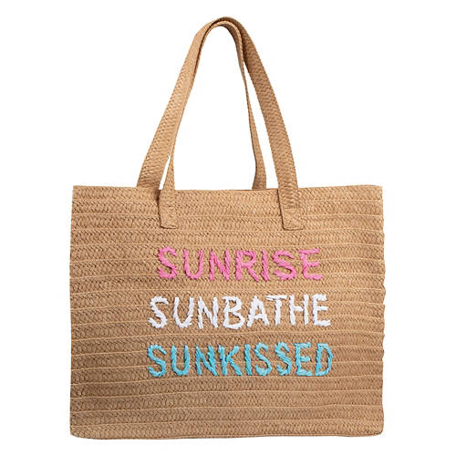 Novelty Phrase Tote - Sunkissed