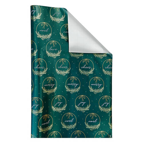 Heavyweight Premium Gift Wrap - Green Noel