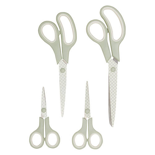 4 Piece Scissors, Green