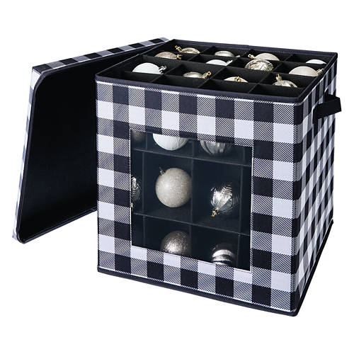 Christmas Ornament Storage, Plaid