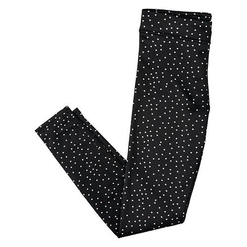 Ladies Fleece Lined Leggings - Polka Dot, M