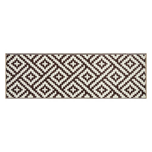 2' x 6' Reversible Indoor/Outdoor Runner - Brown/Beige Diamond Product Image Front shot 01