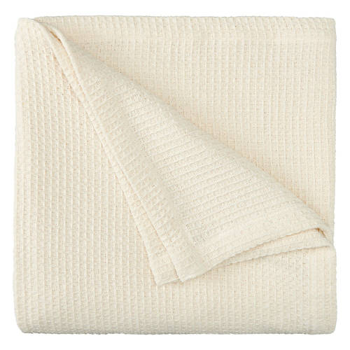 108” x 90” King Size Cotton Blanket, White