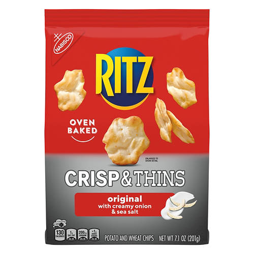 Crisp & Thins Sea Salt Chips, 7.1 oz Product Image Front shot 01