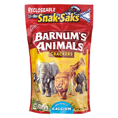 Snak Sak Barnum Animal Crackers, 8 oz Product Image Front shot 01