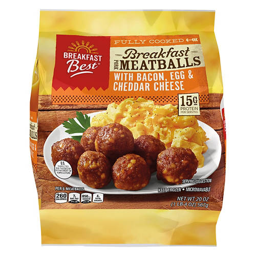 Bacon, Egg & Cheddar Cheese Meatballs, 20 oz