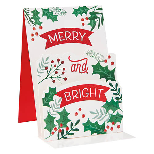 Pop Up Christmas Card - Merry & Bright