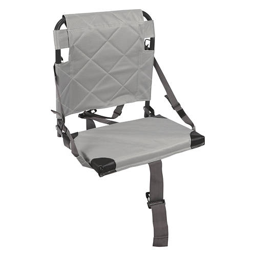 Folding Quilted Stadium Seat, Grey Product Image Front shot 01