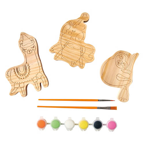 Paint Your Own Wood Craft - Animals in Costume