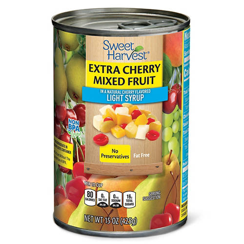 Fruit Cocktail Extra Cherry Mixed Fruit, 15 oz Product Image Front shot 01