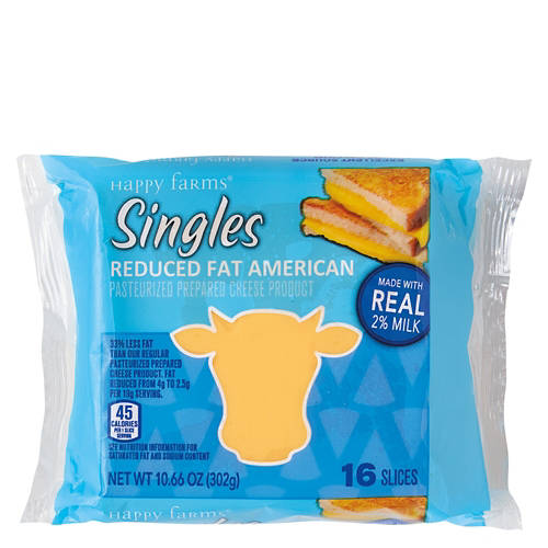 2% Milk Reduced Fat American Cheese Singles, 16 count