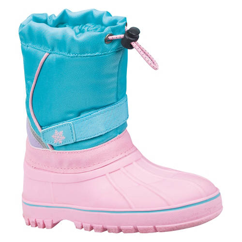 Childrens Winter Boots - Turquoise/Pink, 13/1