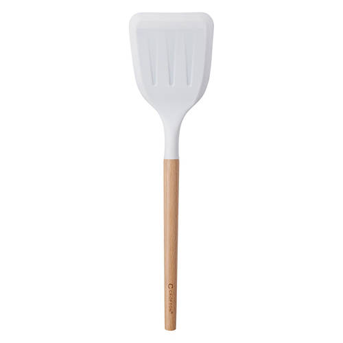 White Beechwood & Silicone Spatula