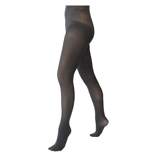 Ladies Opaque Fleece Tights - Black, XL