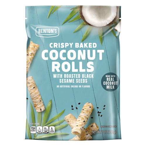 Coconut Rolls With Roasted Black Sesame Seeds, 5 oz Product Image Front shot 01