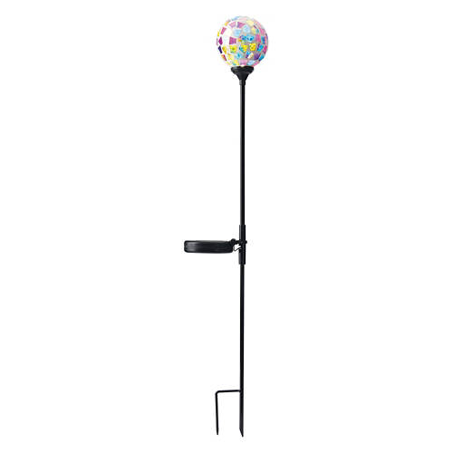Mosaic Solar Garden Stake, Multi Color Square