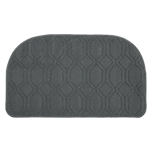 20" x 34" Slice Shaped Kitchen Accent Rug - Gray Polygon