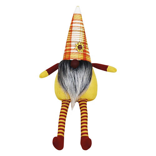 16" Fall Mini Gnome, Sunflower Plaid