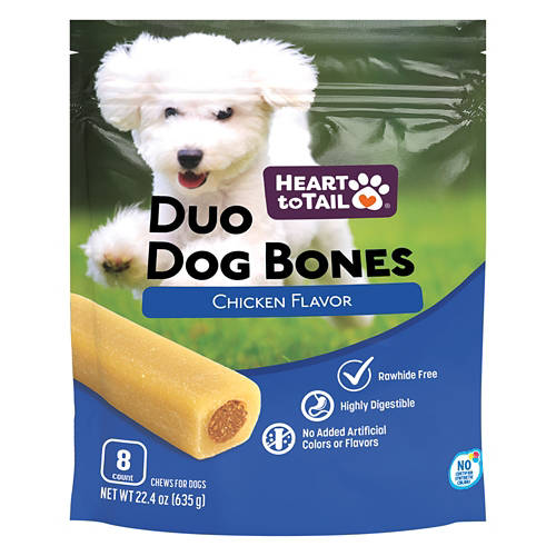 Chicken Flavor Duo Dog Bones, 8 count Product Image Front shot 01