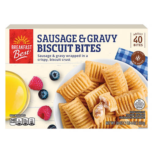 Sausage & Gravy Biscuit Bites, 20 oz Product Image Front shot 01