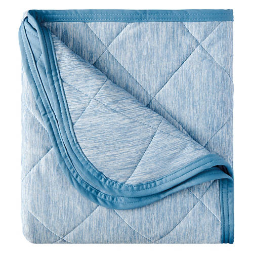 50" x 70" Soft Cooling Throw, Blue