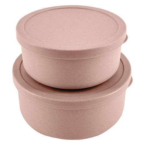 2 Pack Pink Round Container Set