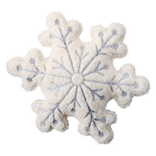 Snowflake Shaped Holiday Sherpa Pillow