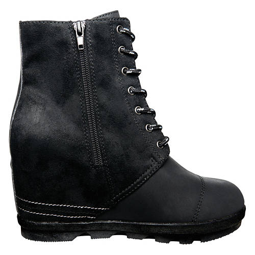 Ladies Wedge Booties - Black, 9