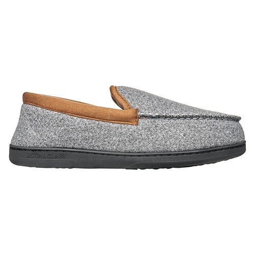 Men's Memory Foam Slippers - Gray/Brown, 10