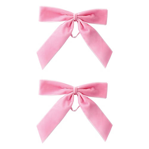 2pk Pink Bows Gift Topper