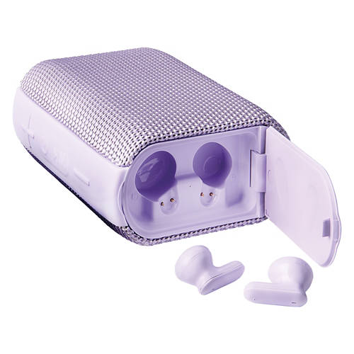 2-in-1 Earbud Speaker Combo - Purple