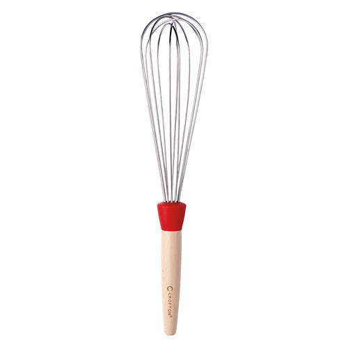 Beechwood & Silicone Whisk, Red