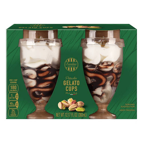 Pistachio Italian Gelato Cups, 2 count