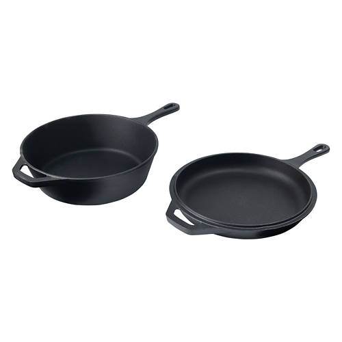 2 in 1 Cast Iron Deep Skillet Product Image Front shot 01
