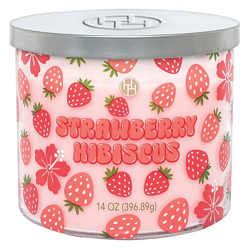 3 Wick Candle - Strawberry & Hibiscus