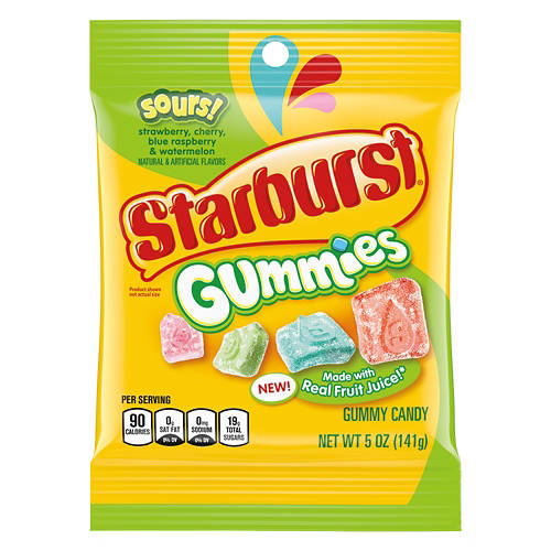 Sour  Starburst Gummies, 5 oz Product Image Front shot 01